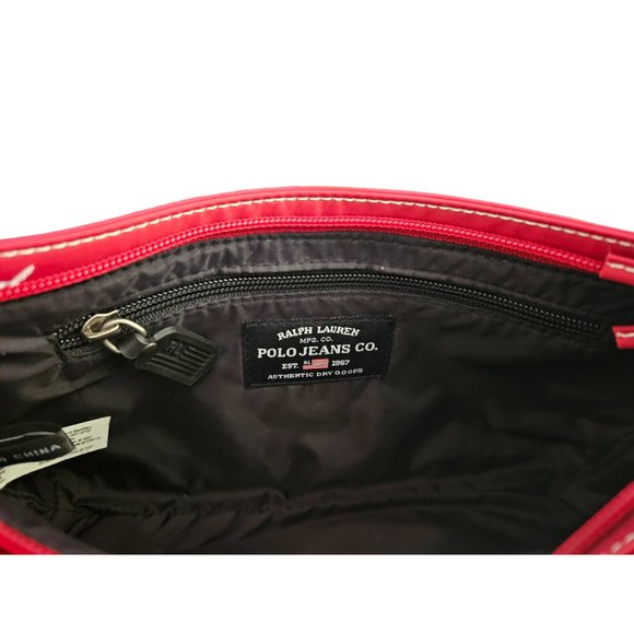 POLO JEANS CO. by Ralph Lauren NWT Vintage Y2K Nylon Small Bag/Baguette – Red - Picture 7 of 11